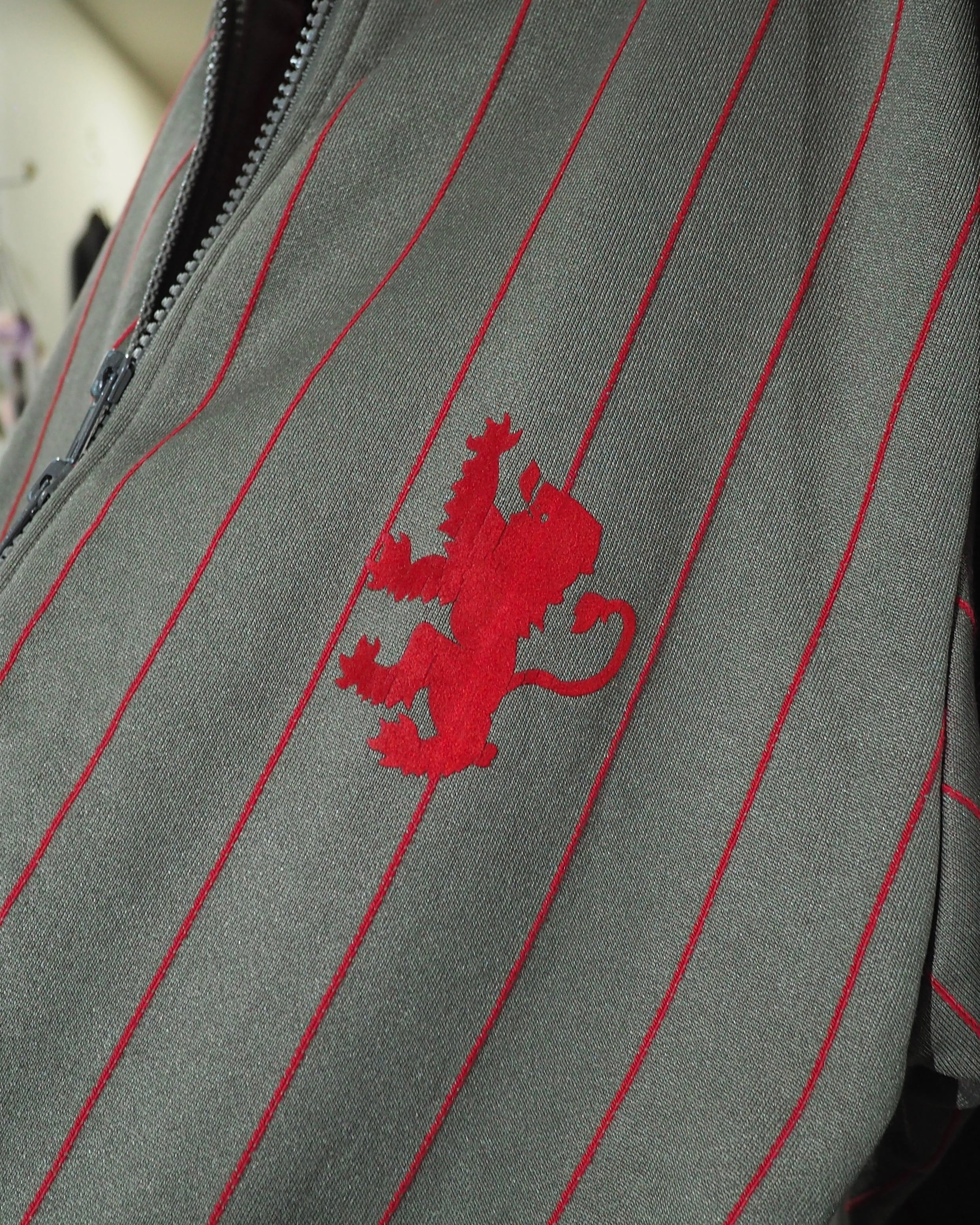 1980 - 90s Flocky Lion × Line Embroidery vintage Track jacket