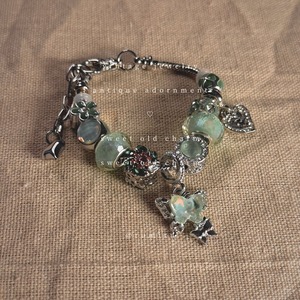 ハンドメイド レトロ 蝶々チャーム アンティーク ブレスレット