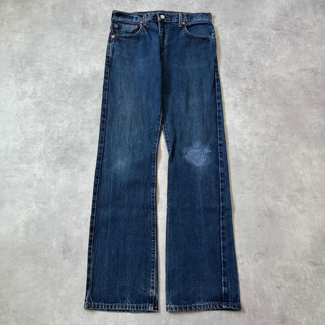リーバイス517 Levis W32 フレアデニム 青 古着 ボトム 17022