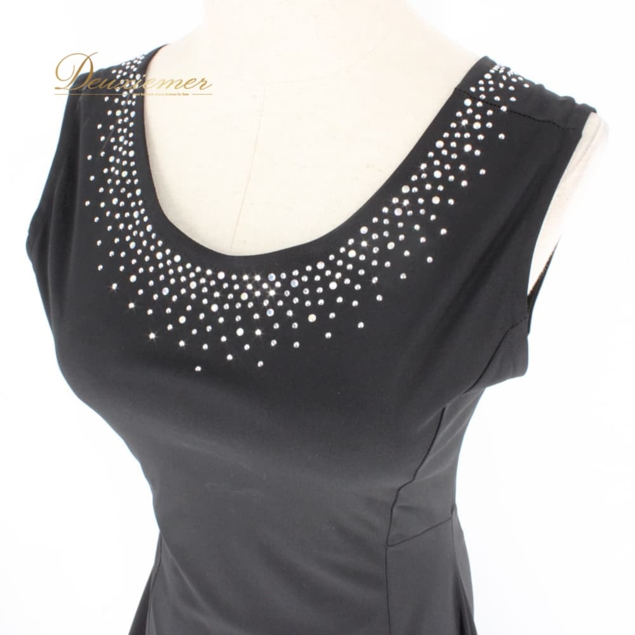 社交ダンス 衣装 スタンダード ドレス ワンピース レッスンウェア パーティドレス ブラック系 ラインストーン 黒 ノースリーブ フォーマル スタンダードドレス ロングワンピース 社交ダンスワンピース ダンスドレス フレアスカート Aライン 輝き ラインストーン装飾 黒ドレス キラキラ ストーン付き フォーマルワンピース ナイトパーティ ワルツ モダン 競技用 レッスン用 練習着 ノースリーブドレス 伸縮性あり ファスナー付き クラシック ブラックドレス レディース 女性用 上品 きれいめ