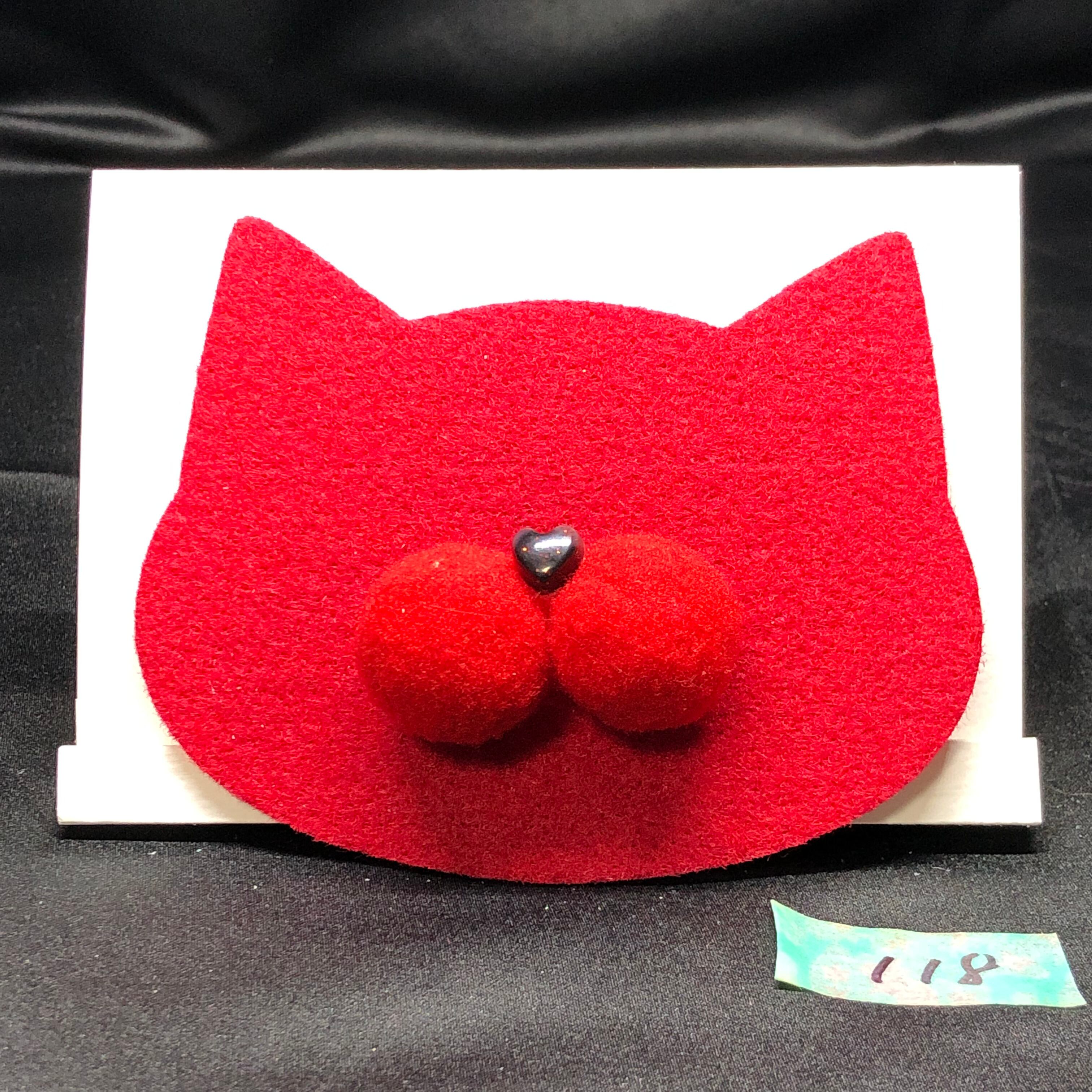 118】ねこひげホルダー（あか色系） | ねっこ屋