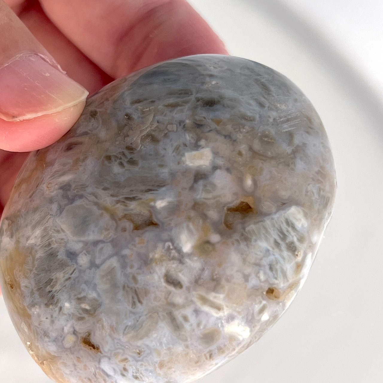 オーシャンジャスパー*パーム*250819*天然石*置き物*インテリアストーン