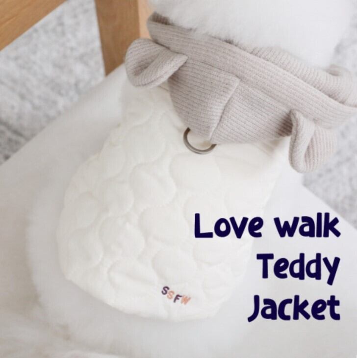 即納【SSFW】Love Walk Teddy Jacket《Cream》