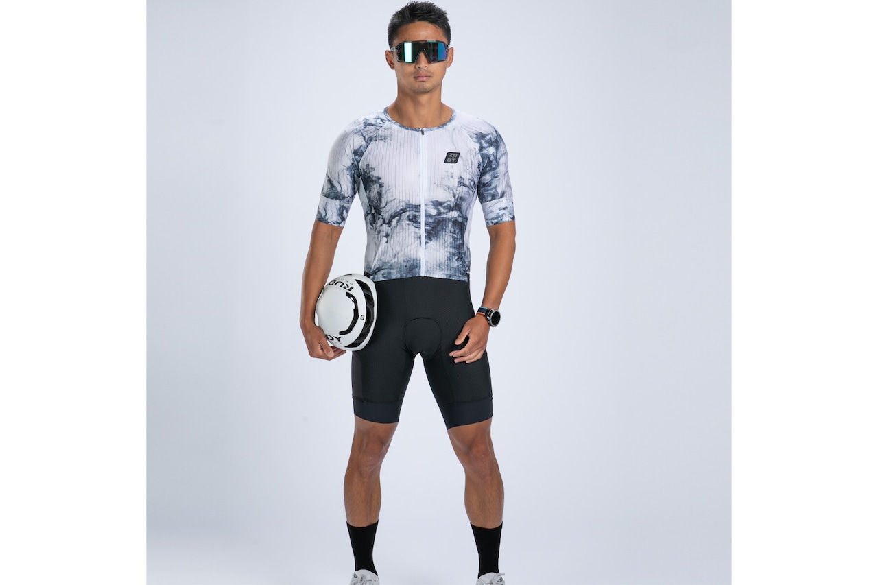 Mens ELITE 2.0 TRI AERO FZ RACESUIT SUBLIMATED-(Vapor White) エリート トライスーツ ワンピース トライウエア EMT300012
