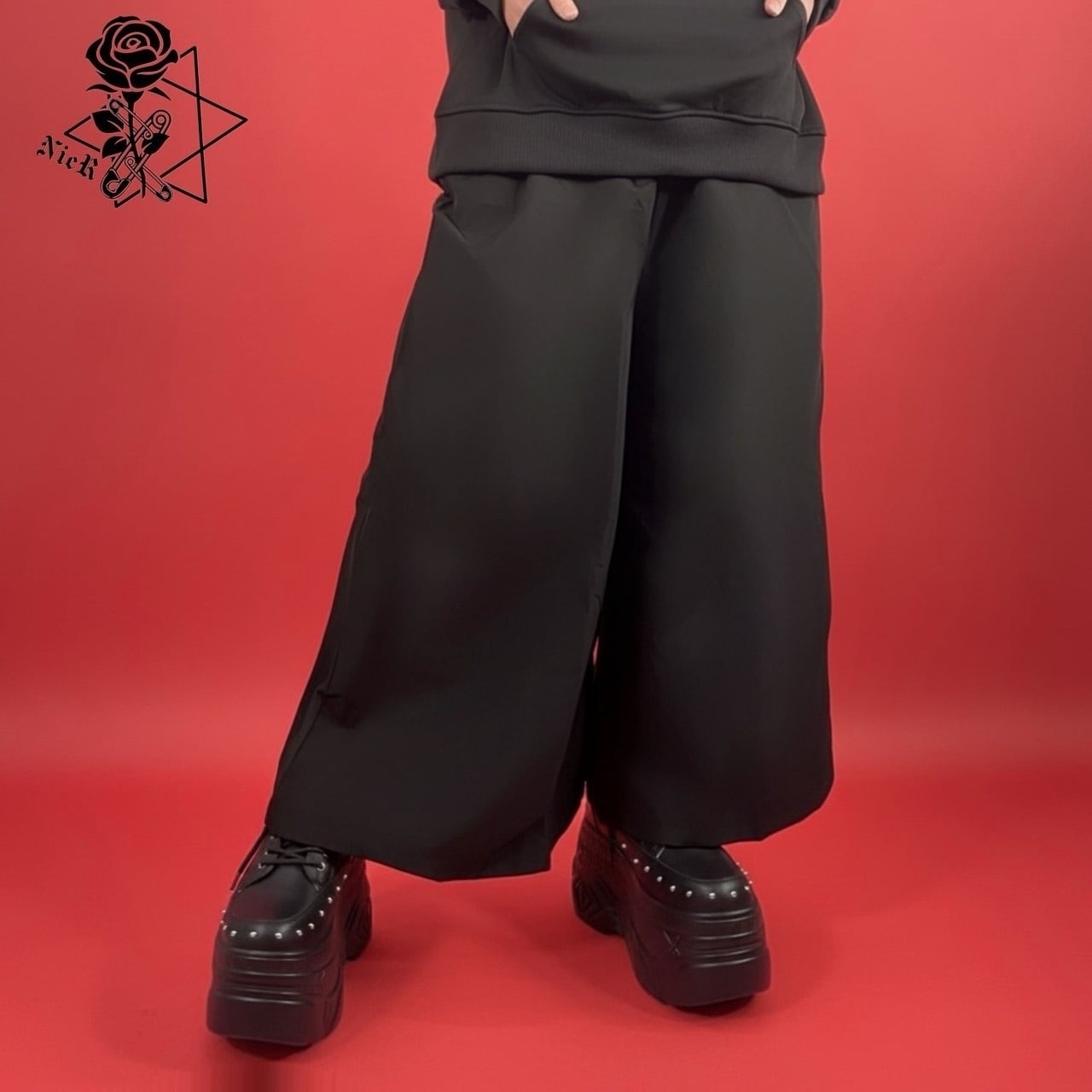 和柄BACK ZIP 2WAY WIDE PANTS【九尾×花弁】 | NIER CLOTHING