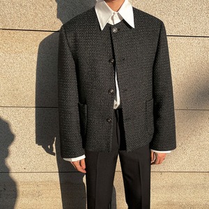 ツイードライクノーカラージャケット　MT0080393