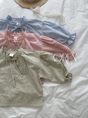 送料無料【予約】kids) Noir Embroidered Blouse /OREN