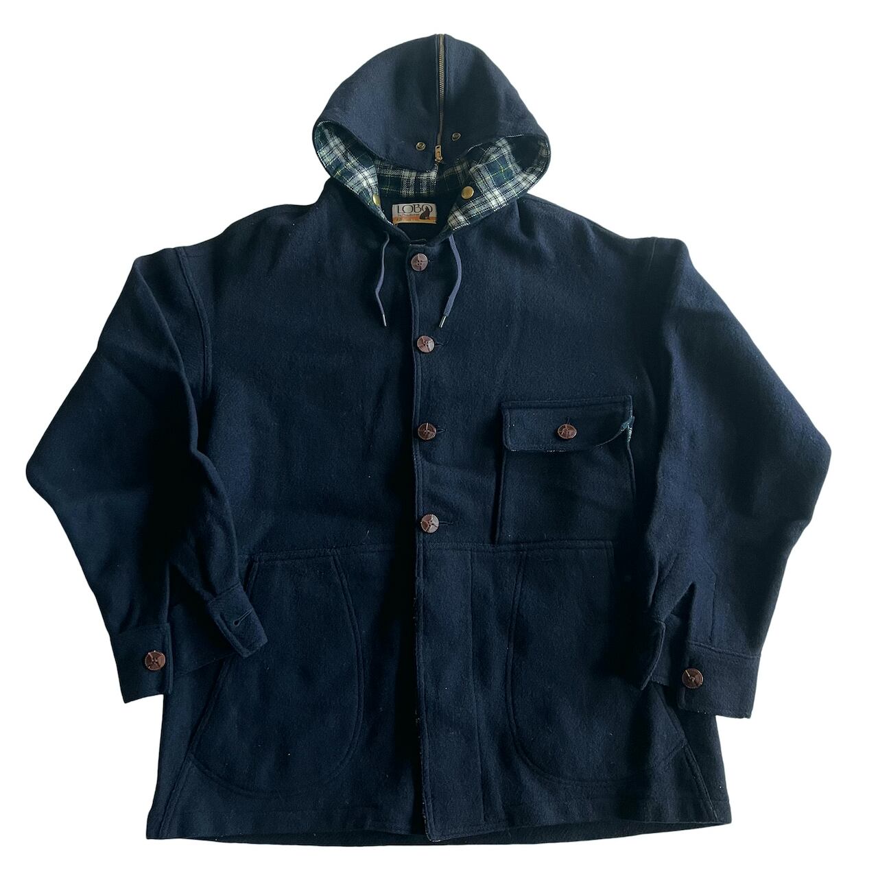 80s ペンドルトン ウール コート ファー 木目ボタン ビンテージ 【公式