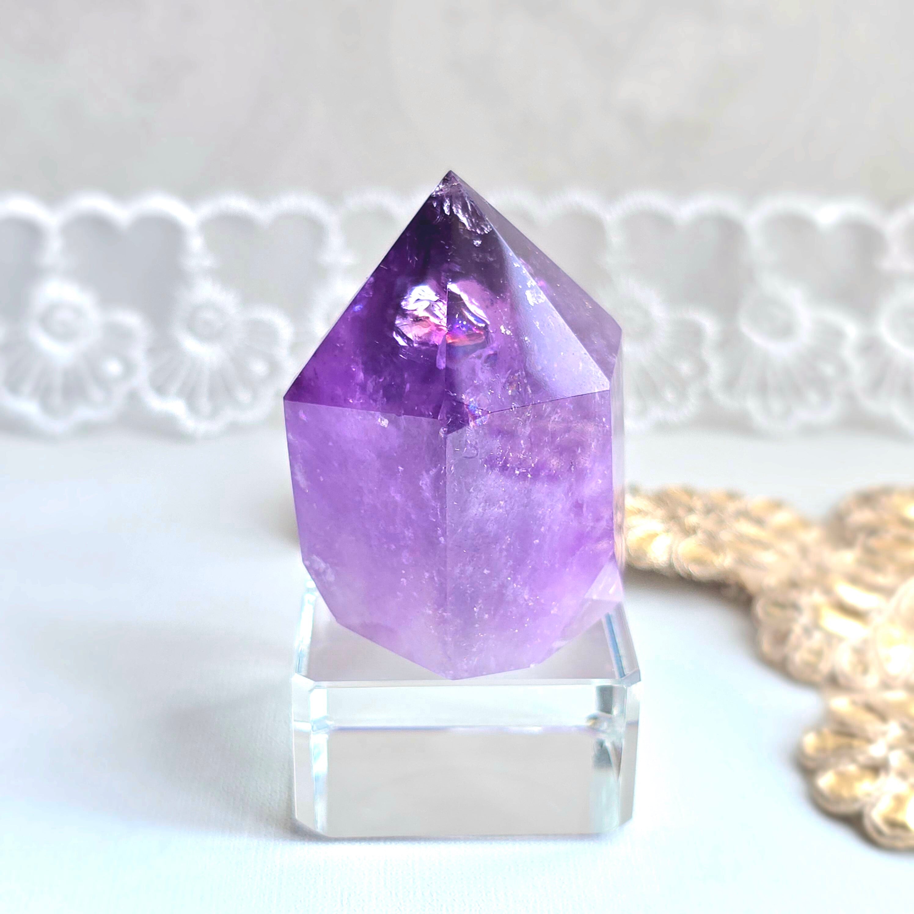 ザンビア産 水晶 エンジェルブルーラダー ポイント 高透明 約19.5cm