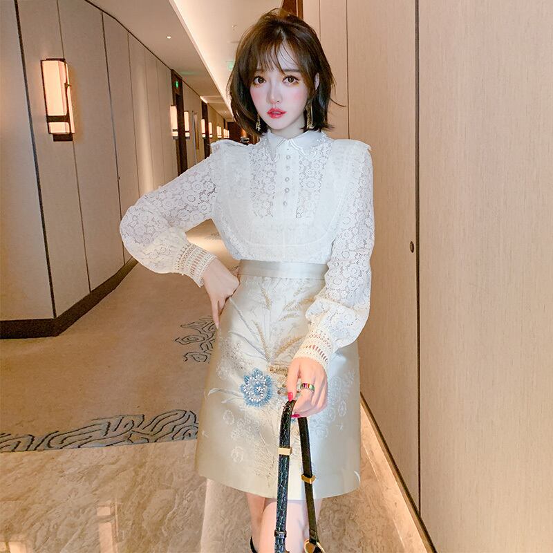 プリーツレースシャツ ウィンター 冬物 MIUCO48567038101