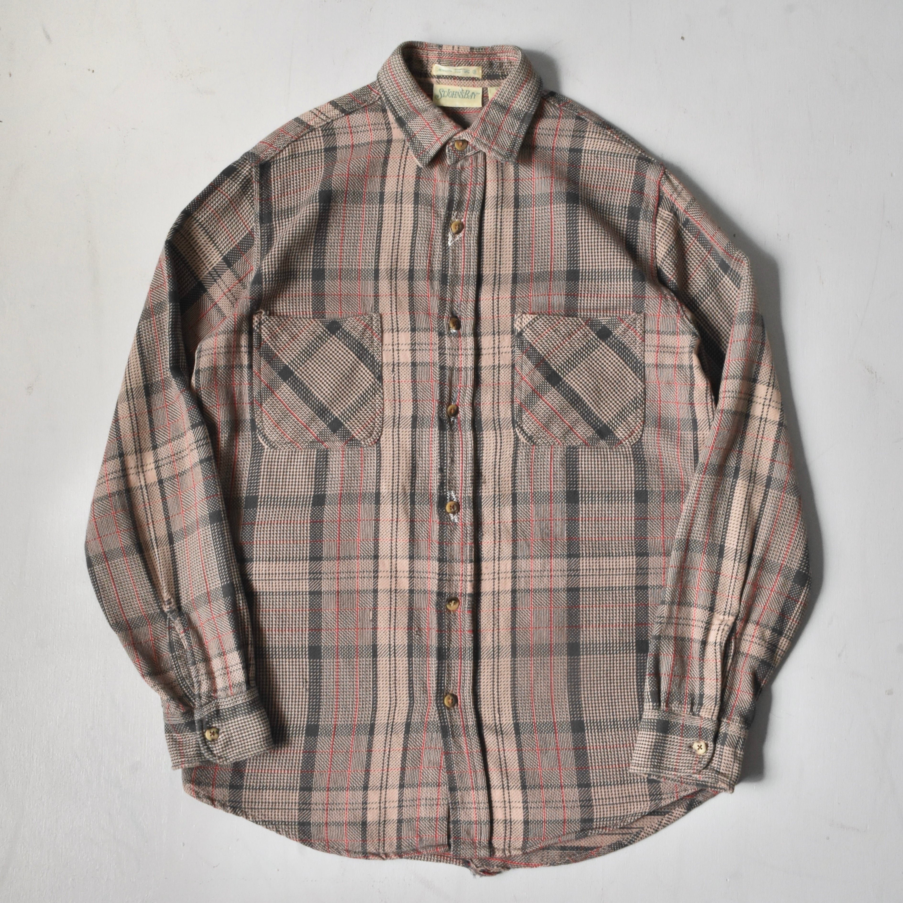 VINTAGE】 60's~70's Ombre Stripe Open Collar Shirt l/s | FINCH