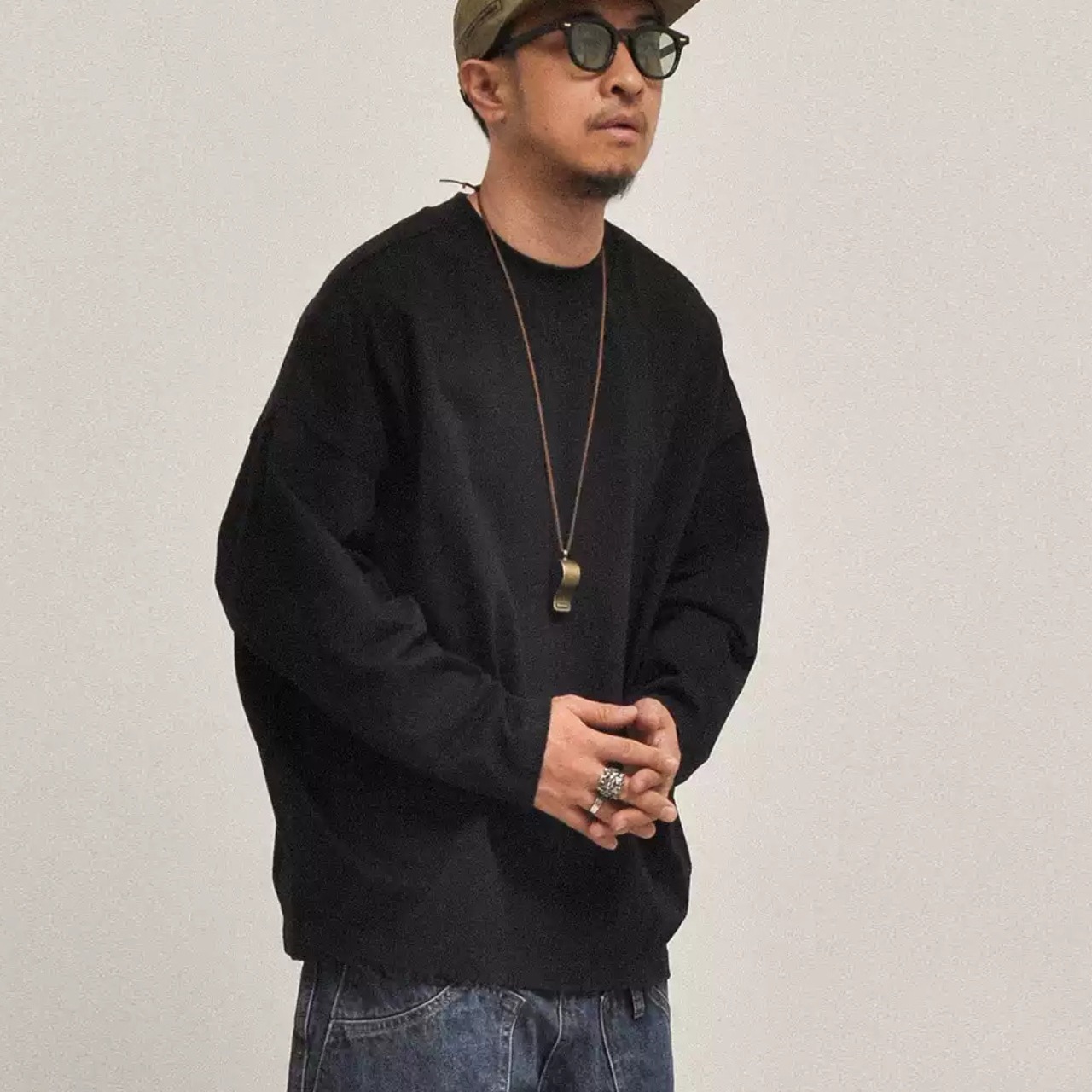 ヘビーウェイト オーバーサイズ  ロングシャツ A1838 - 8