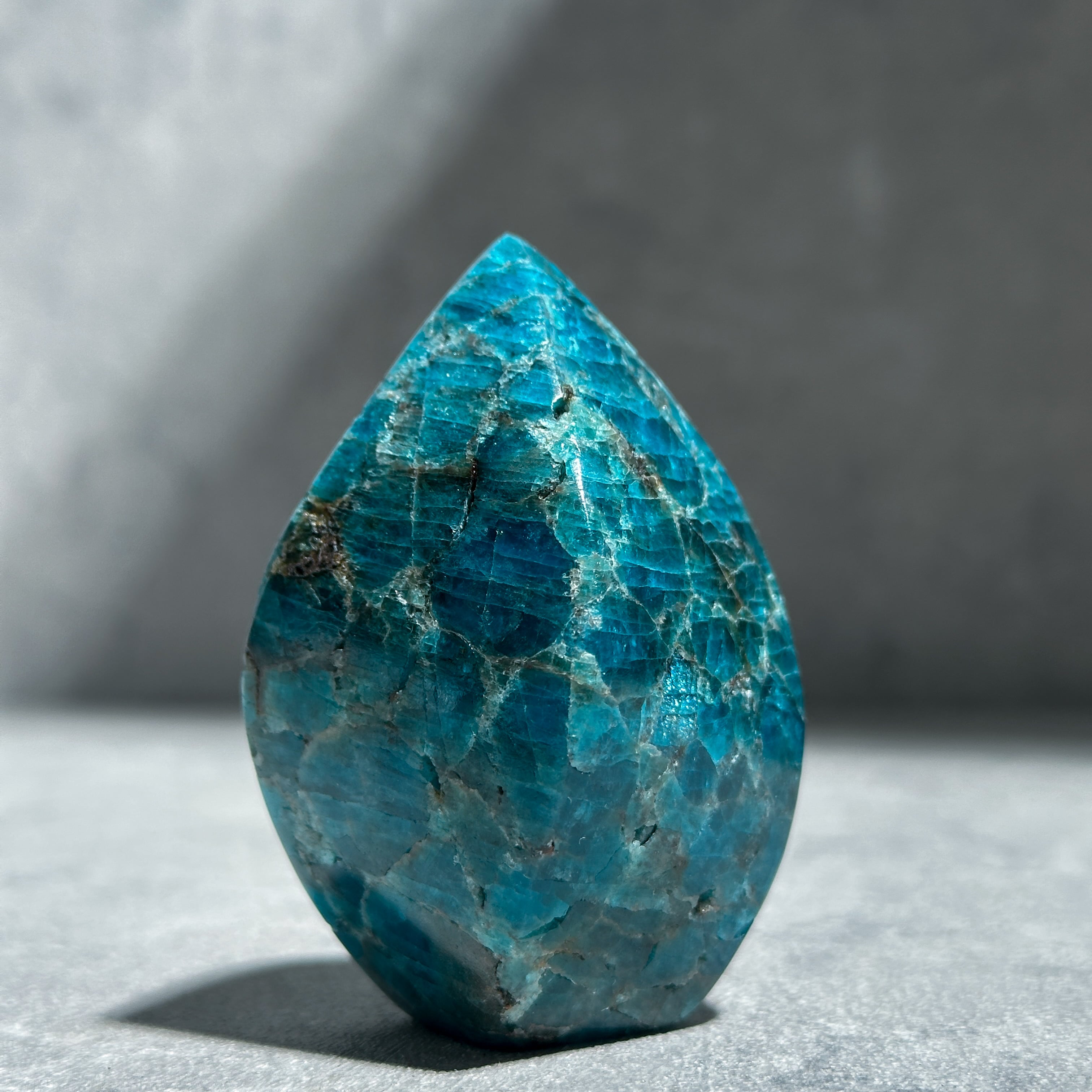 ブルーアパタイト フレイム型24◇ Blue Apatite ◇ 天然石・鉱物