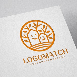 寄り添う無垢の家のロゴ