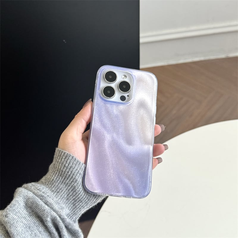 オーロラ風で幻想的◎角度によって変わる オシャレ iPhone15 4色から