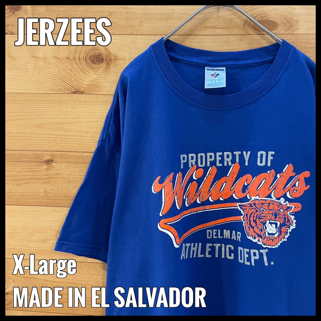 【JERZEES】WILDCATS  Tシャツ ベースボールロゴ XL ワイルドキャッツ US古着 アメリカ古着