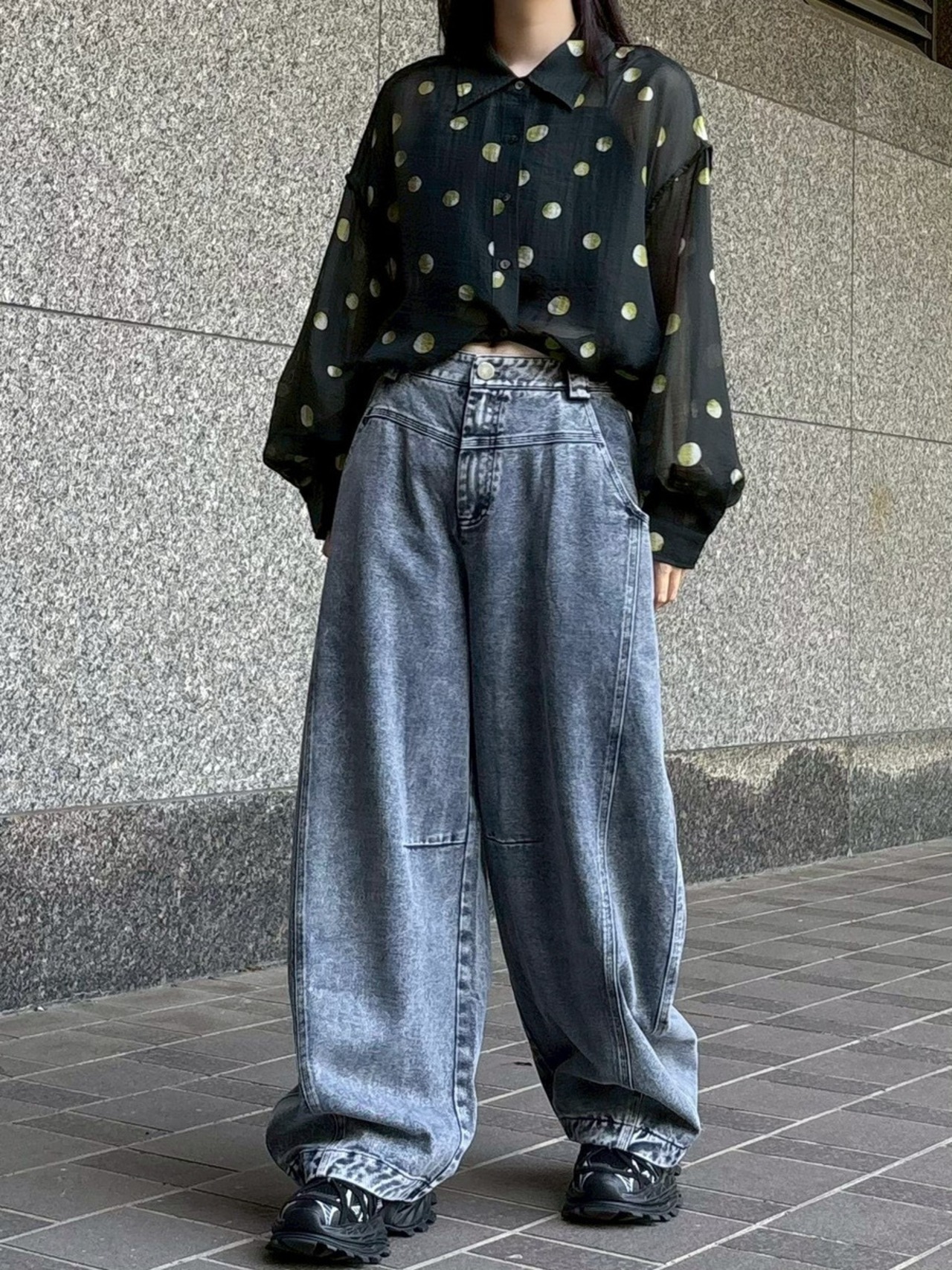 MMF141PEC カラーウォッシュ デニムパンツ