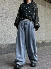 MMF141PEC カラーウォッシュ デニムパンツ