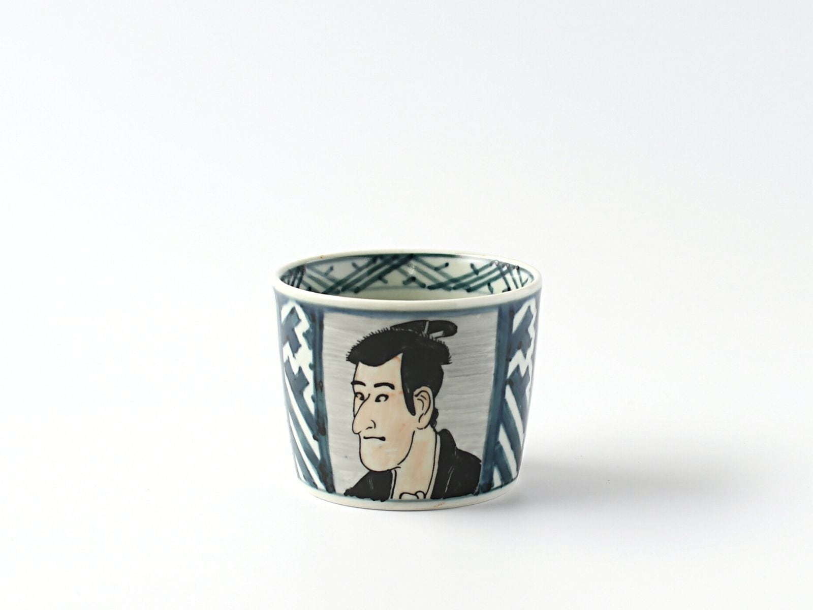 有田焼 円左エ門窯 手描き 東洲斎写楽 そば猪口 マルチカップ