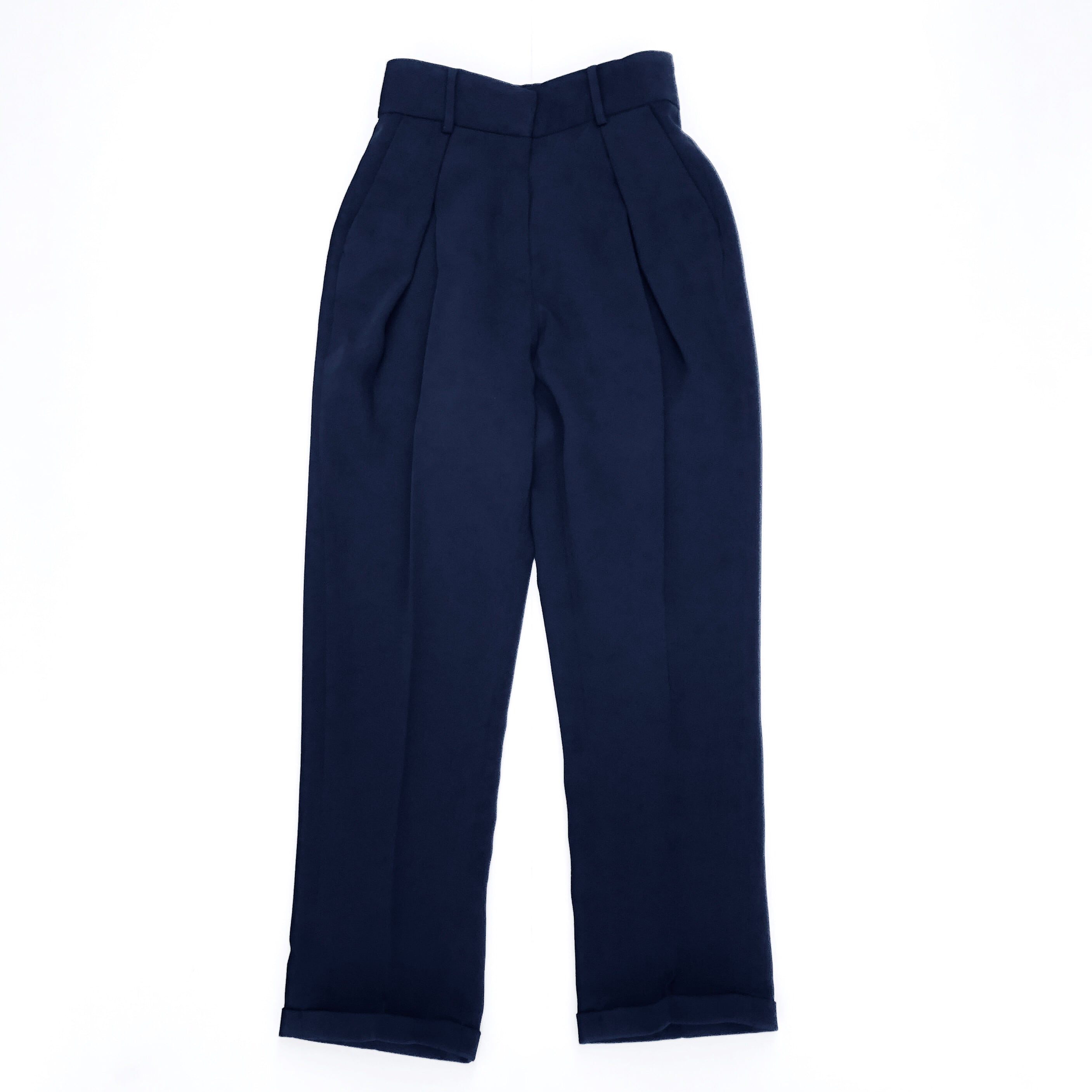 【NAVY】Cross tuck slacks Formal Cross Tuck Pants／NAVY | ANALOG LIGHTING OFFICE