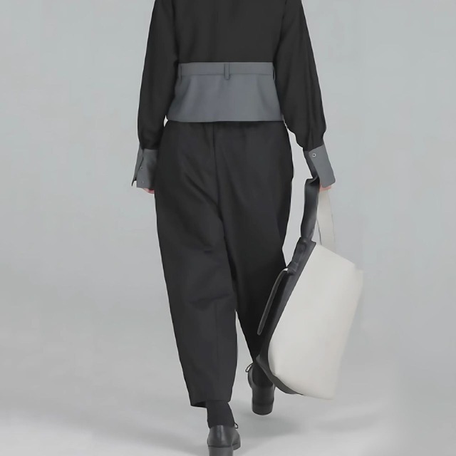 Balloon carrot wide pants C0206