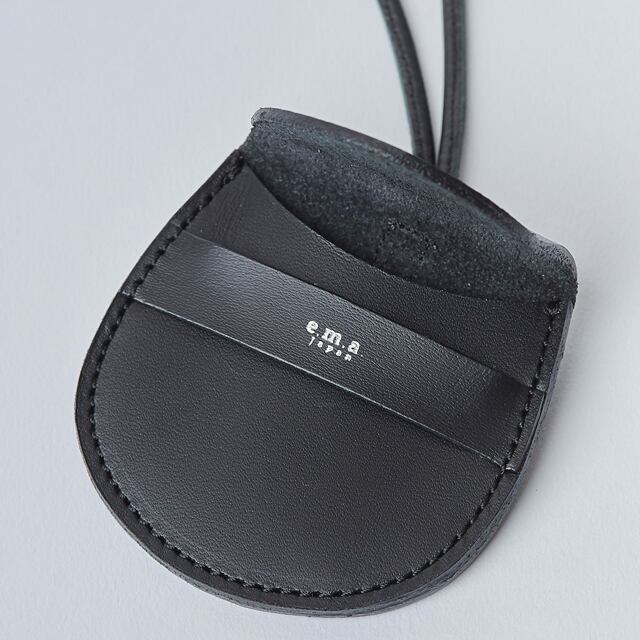 LEATHER LONG NECKLACE - BLACK