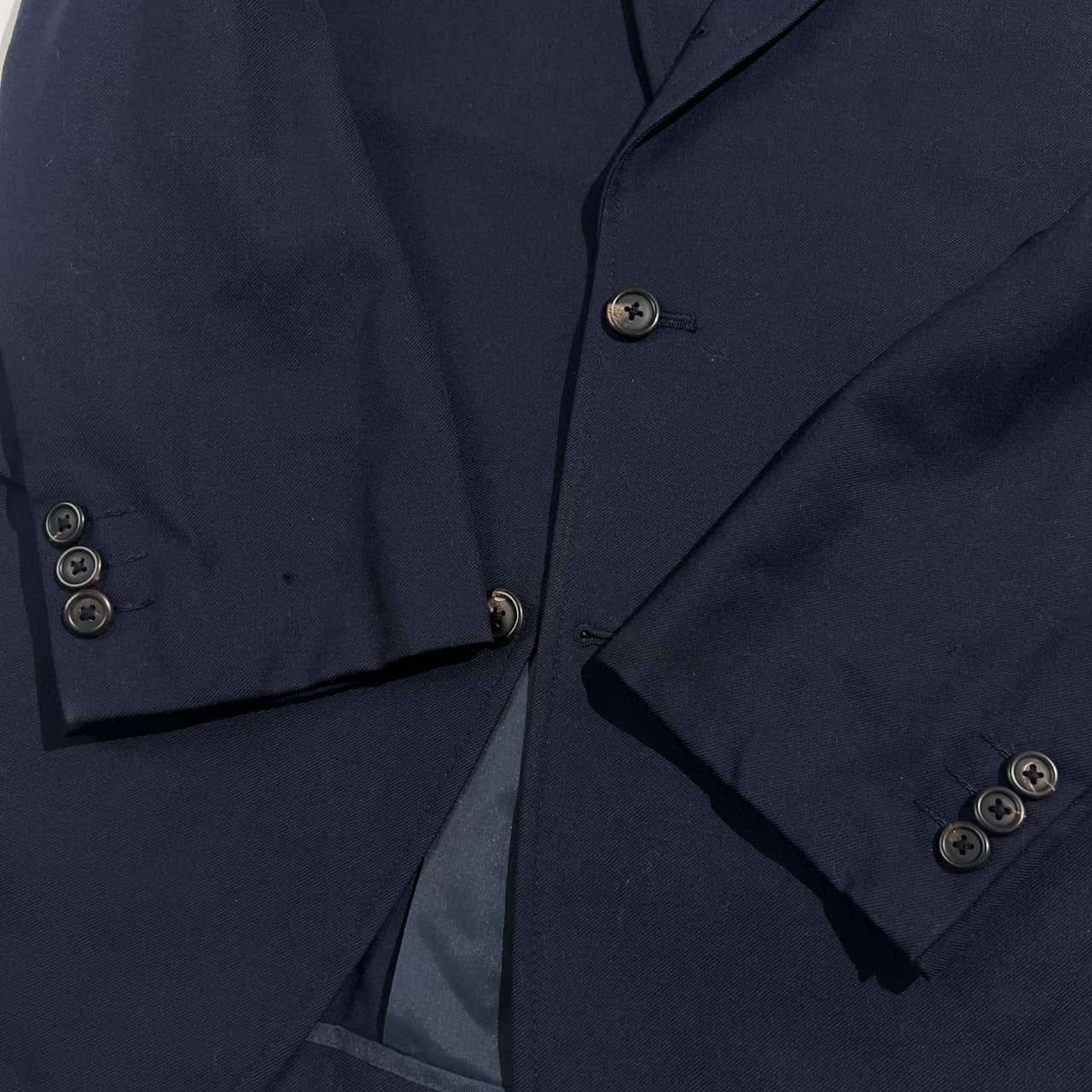 80s J.PRESS ジェイプレス 段返3B 背抜き テーラードジャケット 紺ブレ 90-76-170/ネイビー系 濃紺 メンズ 樫山株式会社