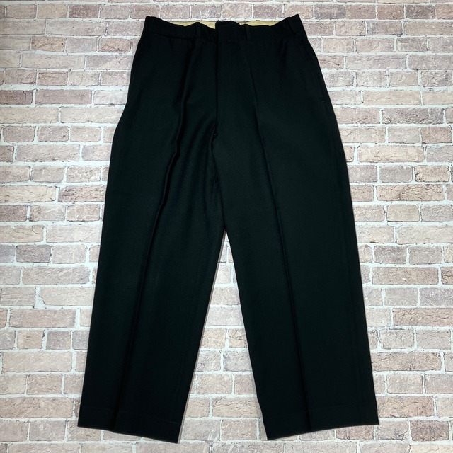 1960'S WOOL GABA SLACKS BLACK W31
