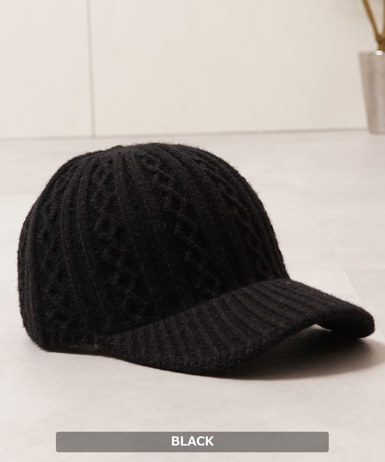 ◆ケーブル編み ニットキャップ◆ch-25114