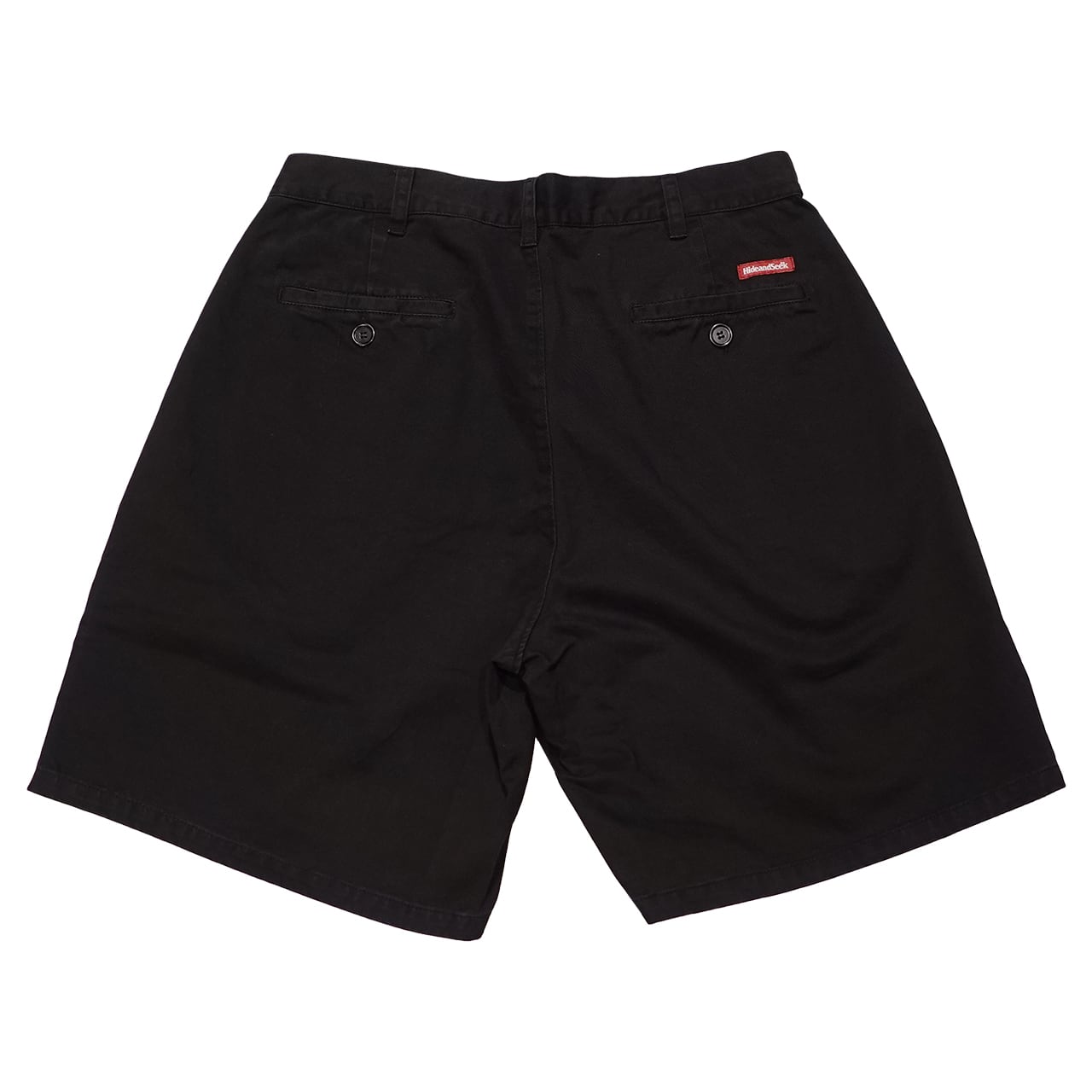 HIDEANDSEEK ハイドアンドシーク ロゴ ショートパンツ 黒 XL ショートパンツ / HIDEANDSEEK(ハイドアンドシーク) / PLEATED SHORT