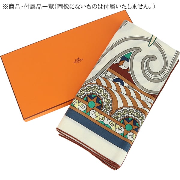 New HERMES エルメス カレジェアン 140 ショール スカーフ ハーネスの
