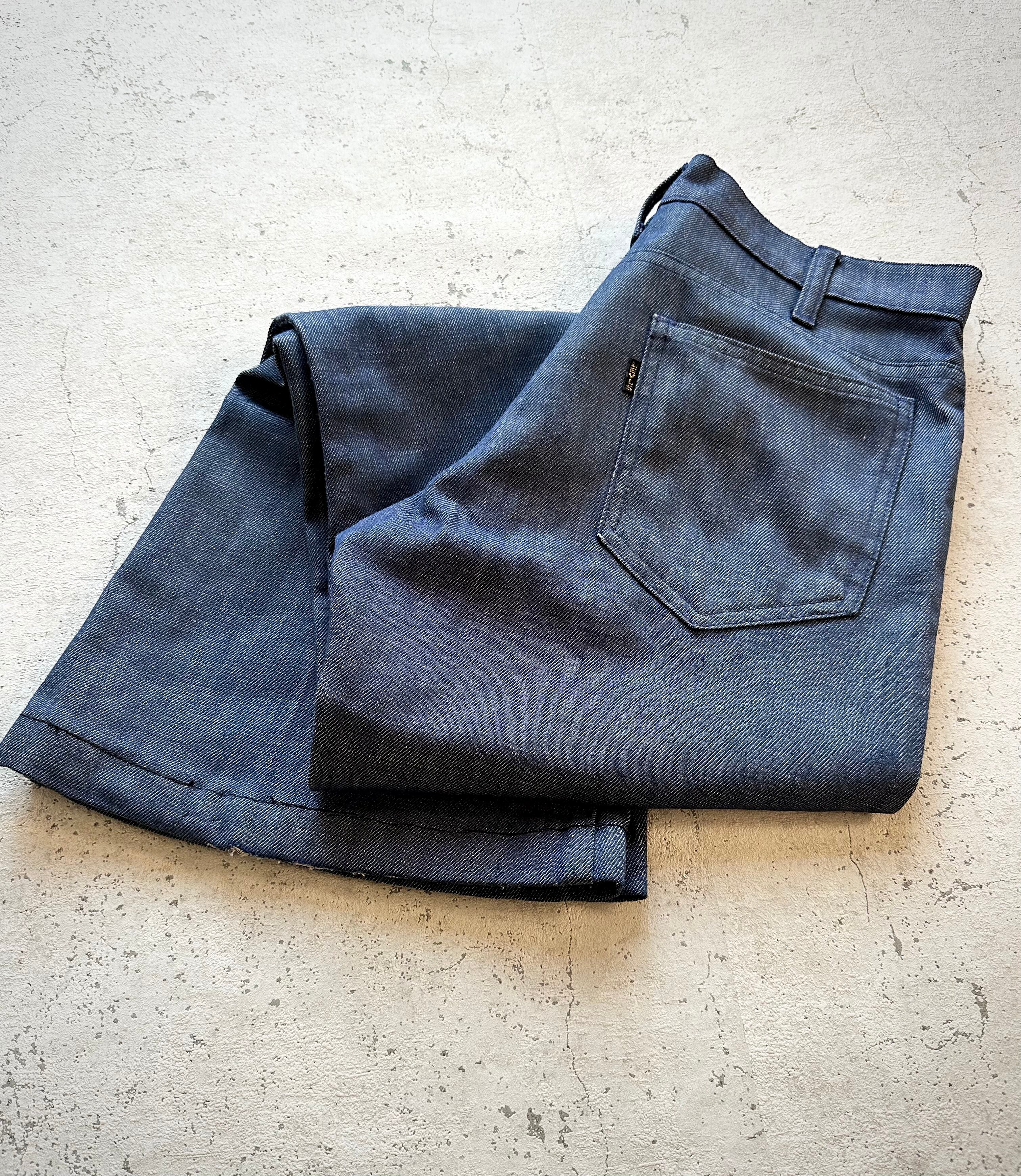 70s USA製 Levi’s 646 スタプレブラック bigE 均等V黒ブラック