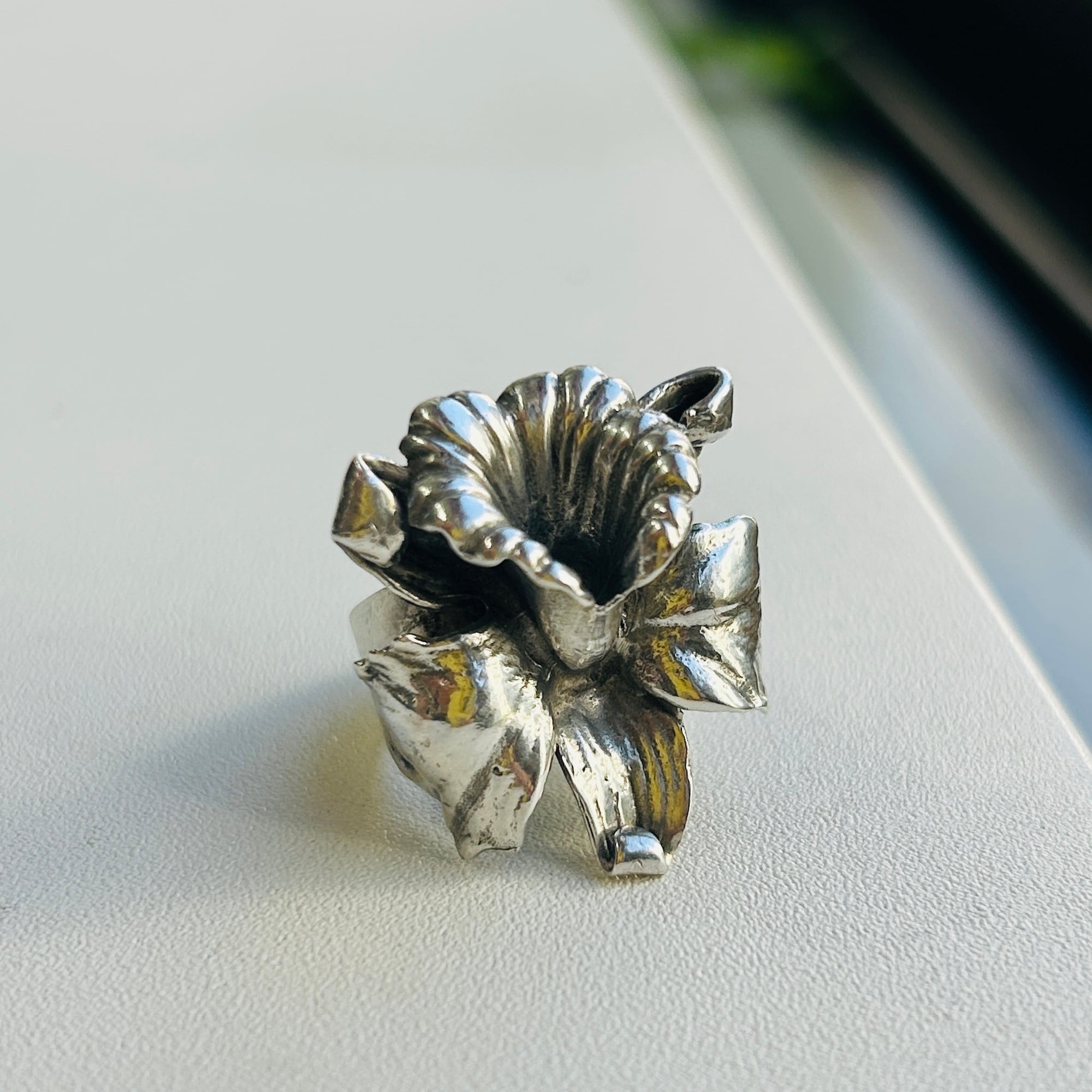 シルバー925 LARGE 3D FLOWER リング（13号） | Milo Antiques & Vintage