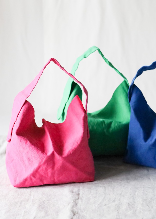 how to live - Piece Dyeing Mini Sack キャンバスバッグ - Ecru / Pink / Green / Blue
