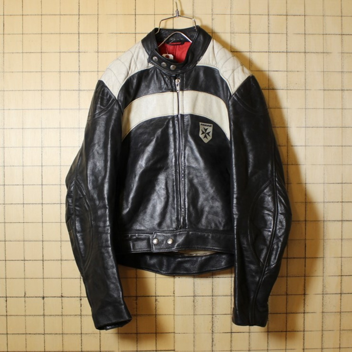 ビンテージ ヨーロッパ古着 ブラック シングル ライダース レザー 