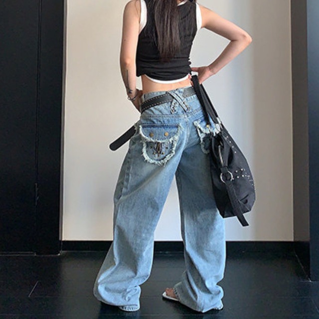 fringe-pocket denim　フリンジポケットデニム　J2060