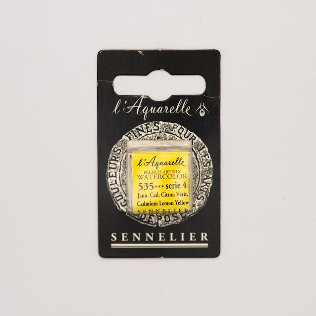 セヌリエWC 535 カドミウムレモンイエロー 透明水彩絵具 ハーフパン（固形） Ｓ4