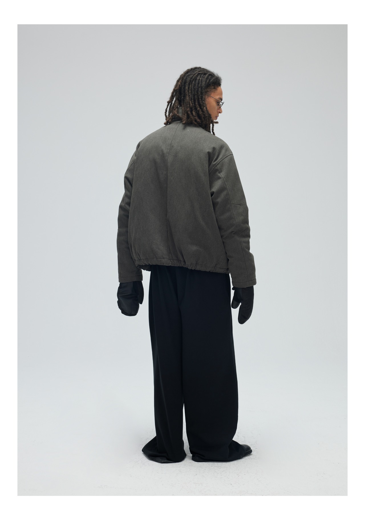 DECESOLO 25AW 折りたたみスタンドカラーマルチポケットパフジャケット