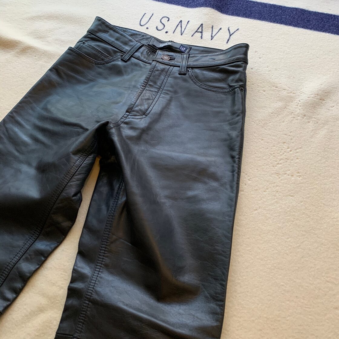 90s USA製 オールドギャップ OLD GAP 先染めブラックデニム 美中古 