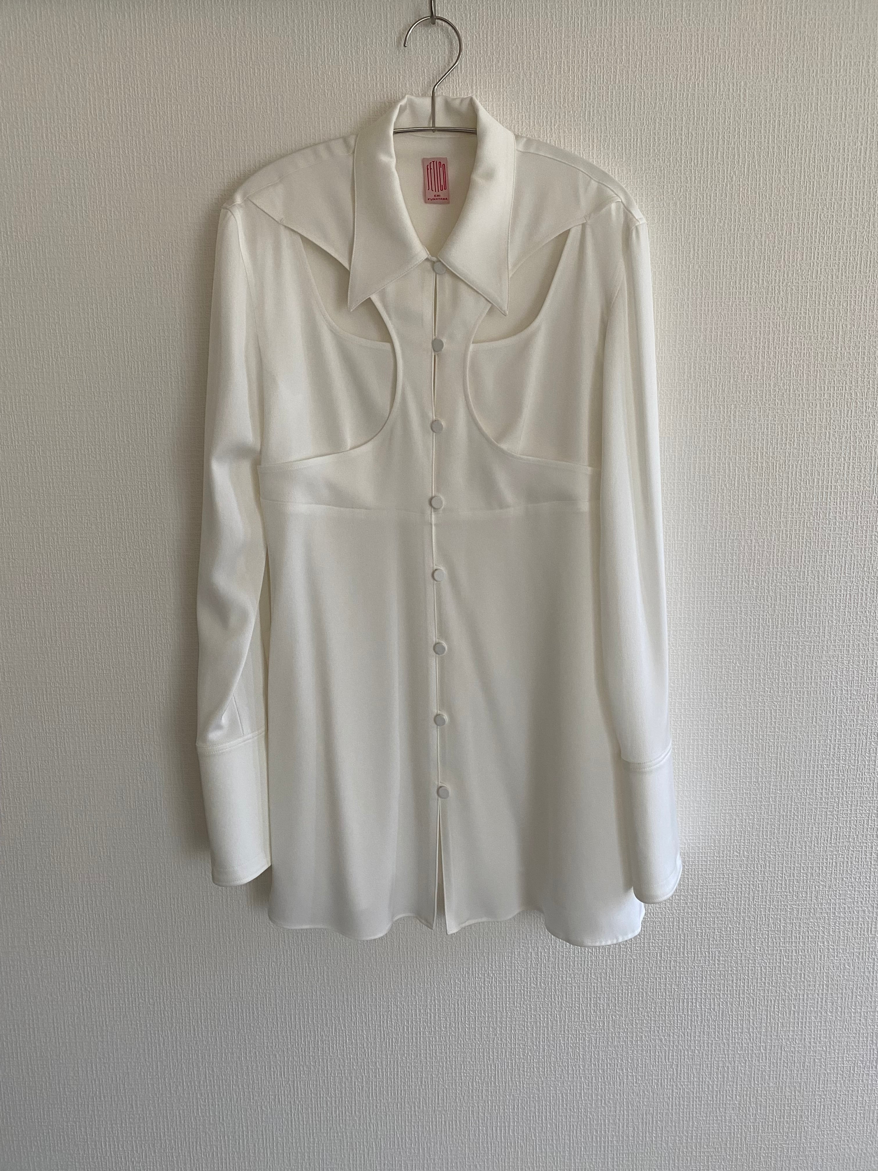 FETICO / CUTOUT SATIN SHIRT