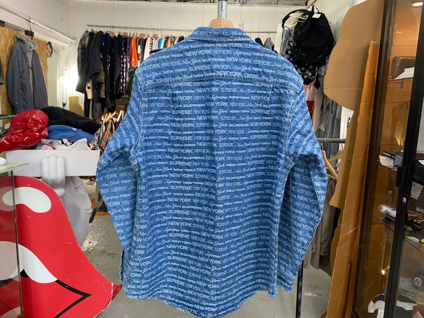 supreme  Multi Type Jacquard Denim Shirt