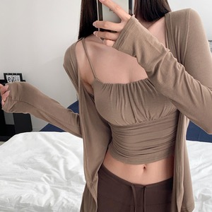 gather tank & cardigan two-piece la2478