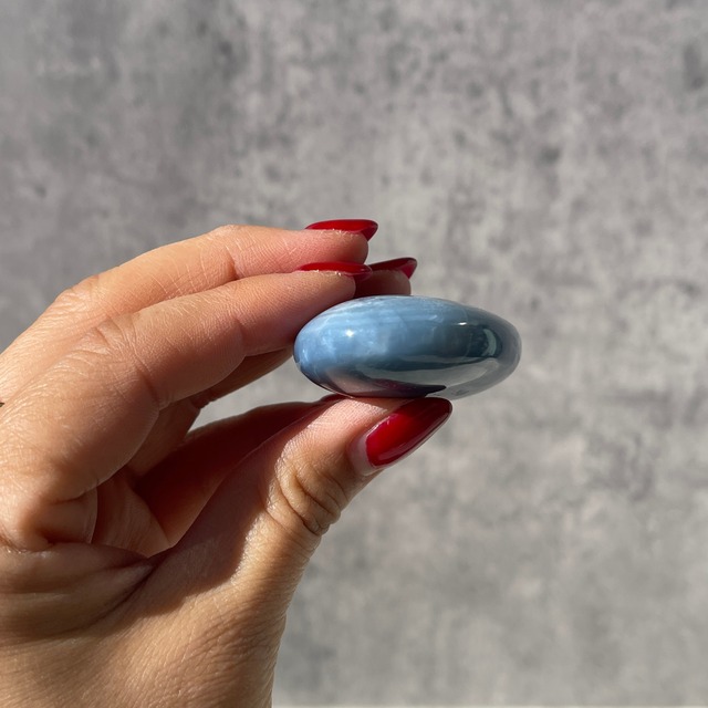 【ブルーオパール】パームストーン｜握り石｜鉱物 天然石 パワーストーン