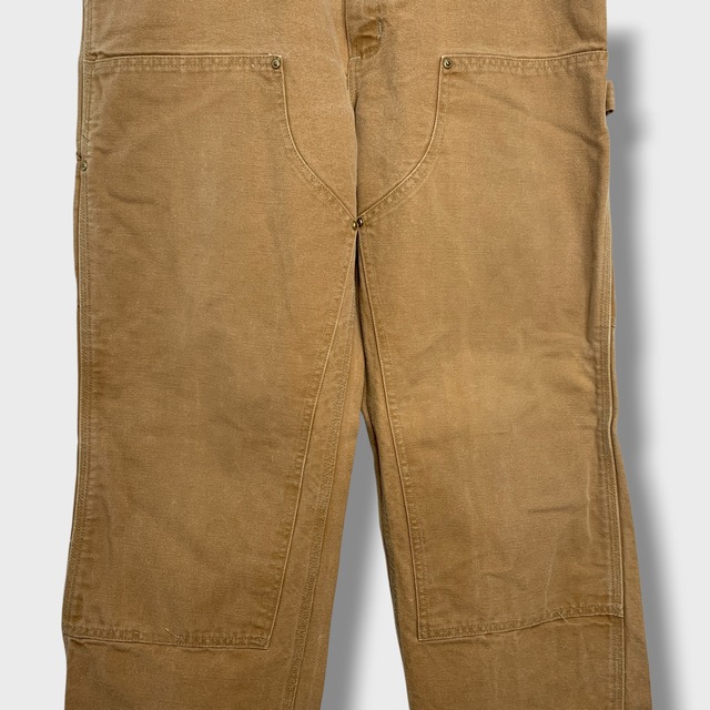 90s USA carhartt ダブルニーダックペインターパンツ 茶系 W38