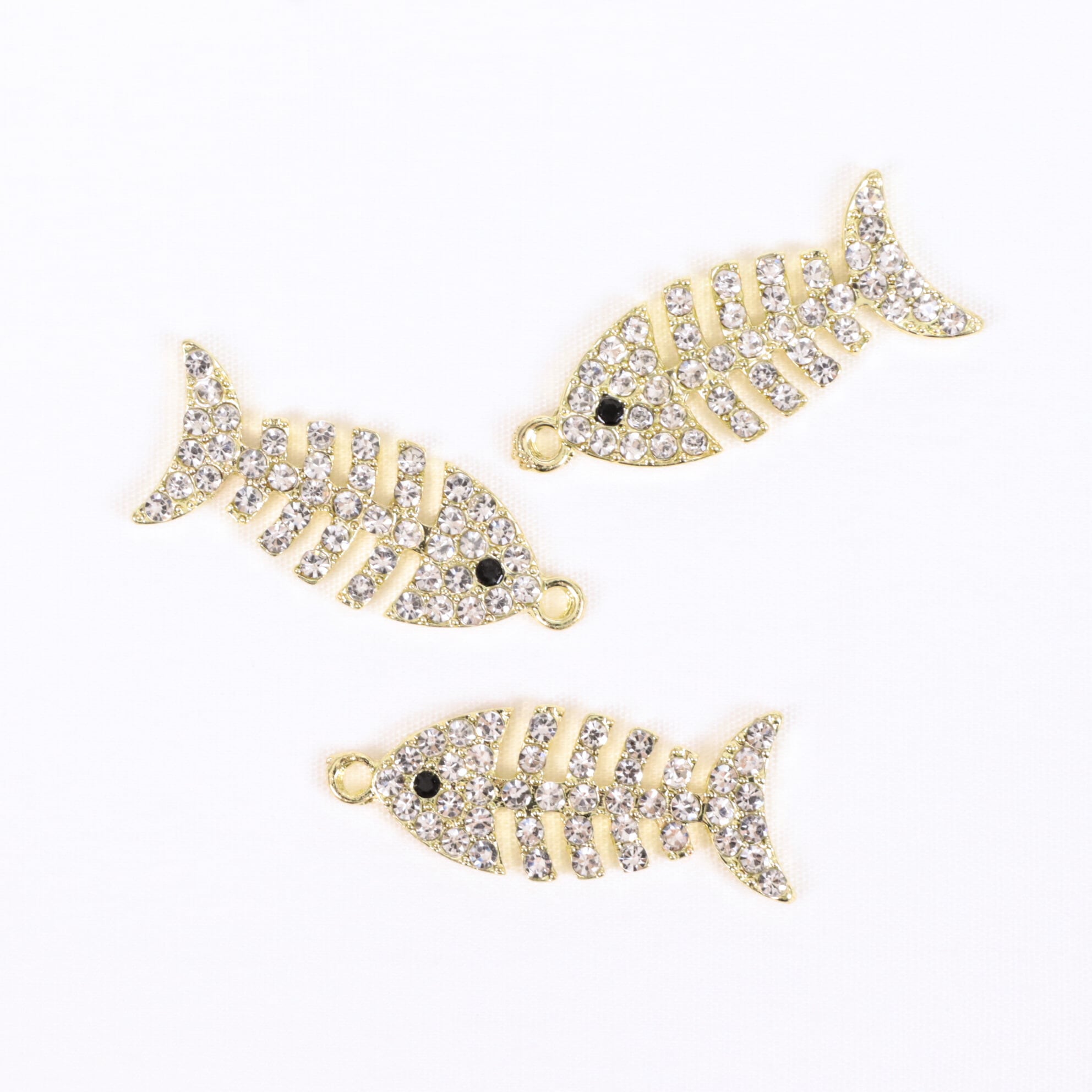 魚の骨 パーツ 金属 ゴールド ビジュー イミテーション 02000282