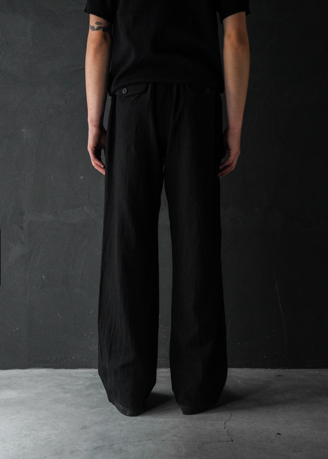 SHOOP 26SS big tuck trousers / Black