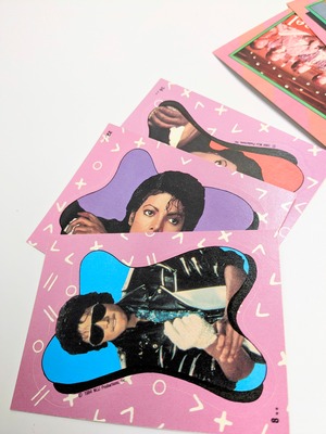 【送料無料！】VINTAGE トレーディングカード・ステッカー単品 （1個=3CARDS＋3STICKER入り）【マイケル・ジャクソン Michael Jackson 】〚アメリカン雑貨 アメトイ〛
