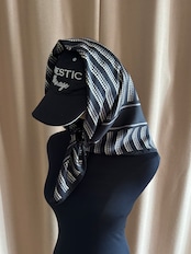 geometric stripe silk scarf-5153-8