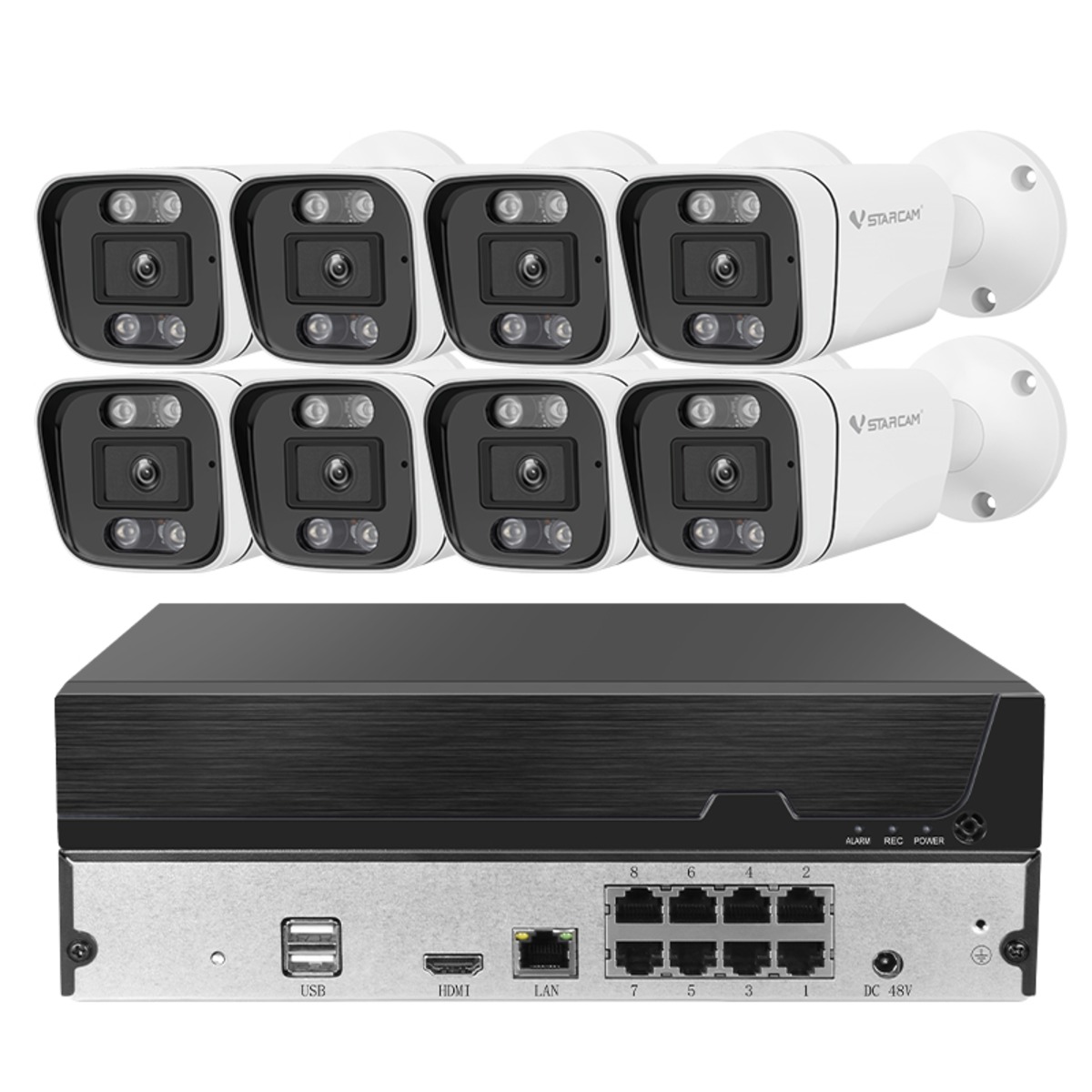 NVR POE防犯カメラ8台セット初期不良交換保証「NVR-VST-POE8」 | Pro 