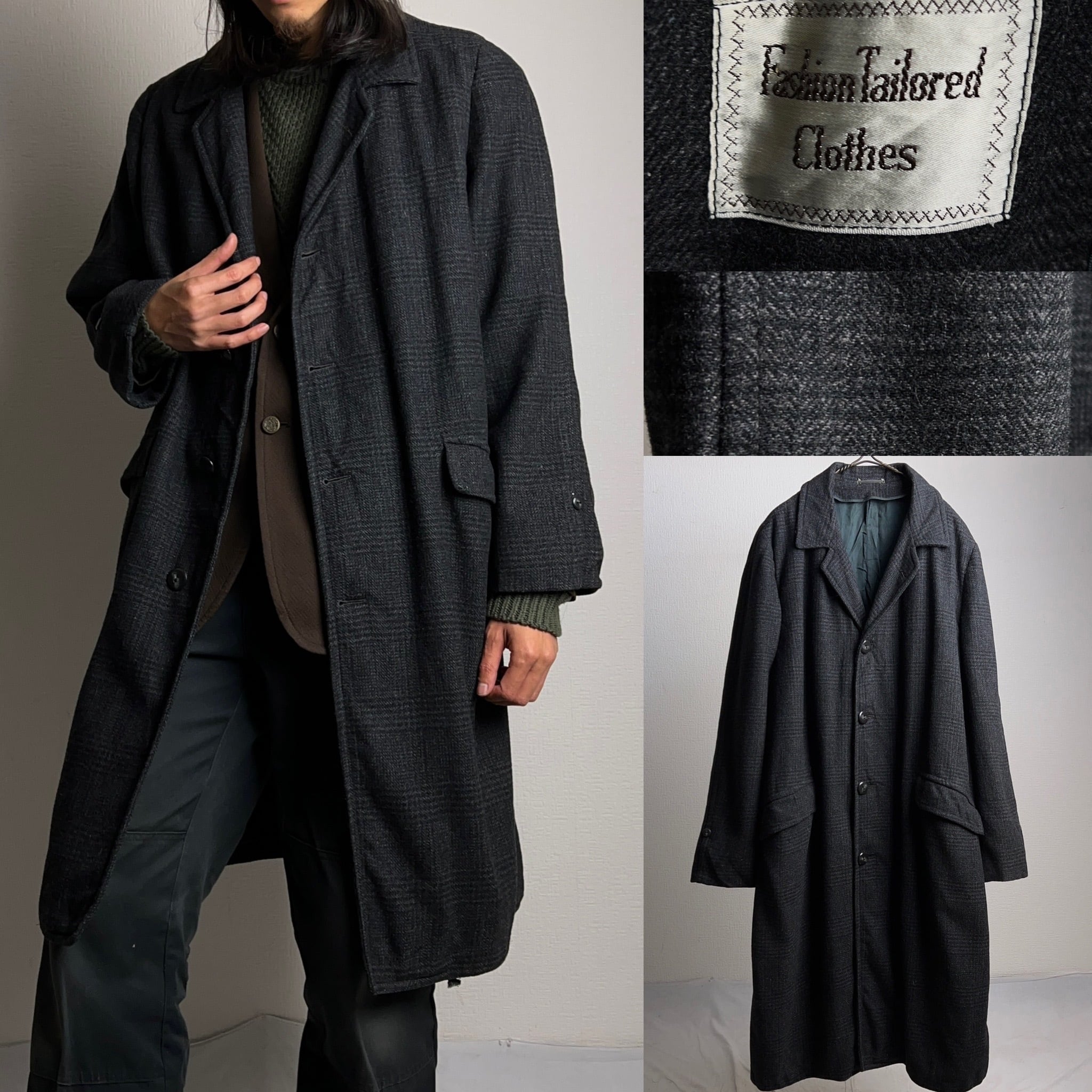 60's Vintage Plaid Wool Coat 60年代 ウールチェックコート